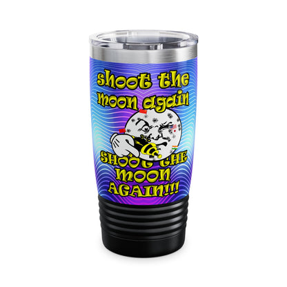 shoot the moon again - Ringneck Tumbler, 20oz (purple wave)