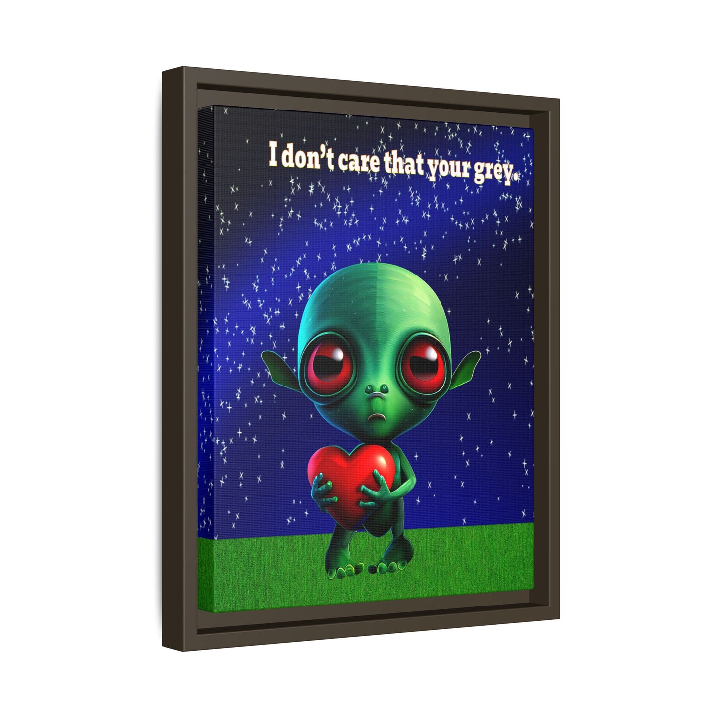 I don't care that your grey - framed canvas art ('snoops' background)