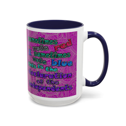 declaration of the independents - Accent Mug (pink swirl)