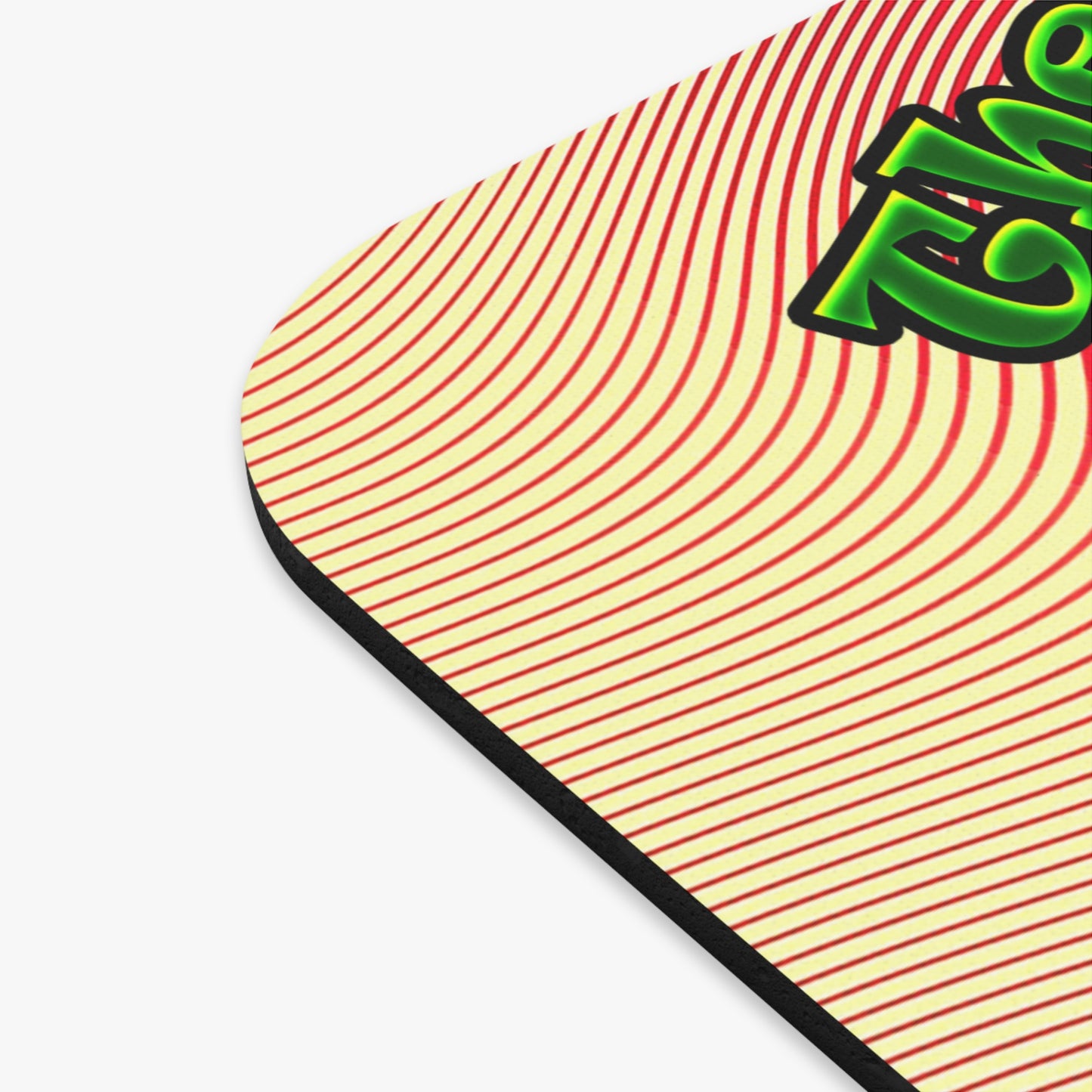 green monster - Mouse Pad (Rectangle) (yellow-orange wave)
