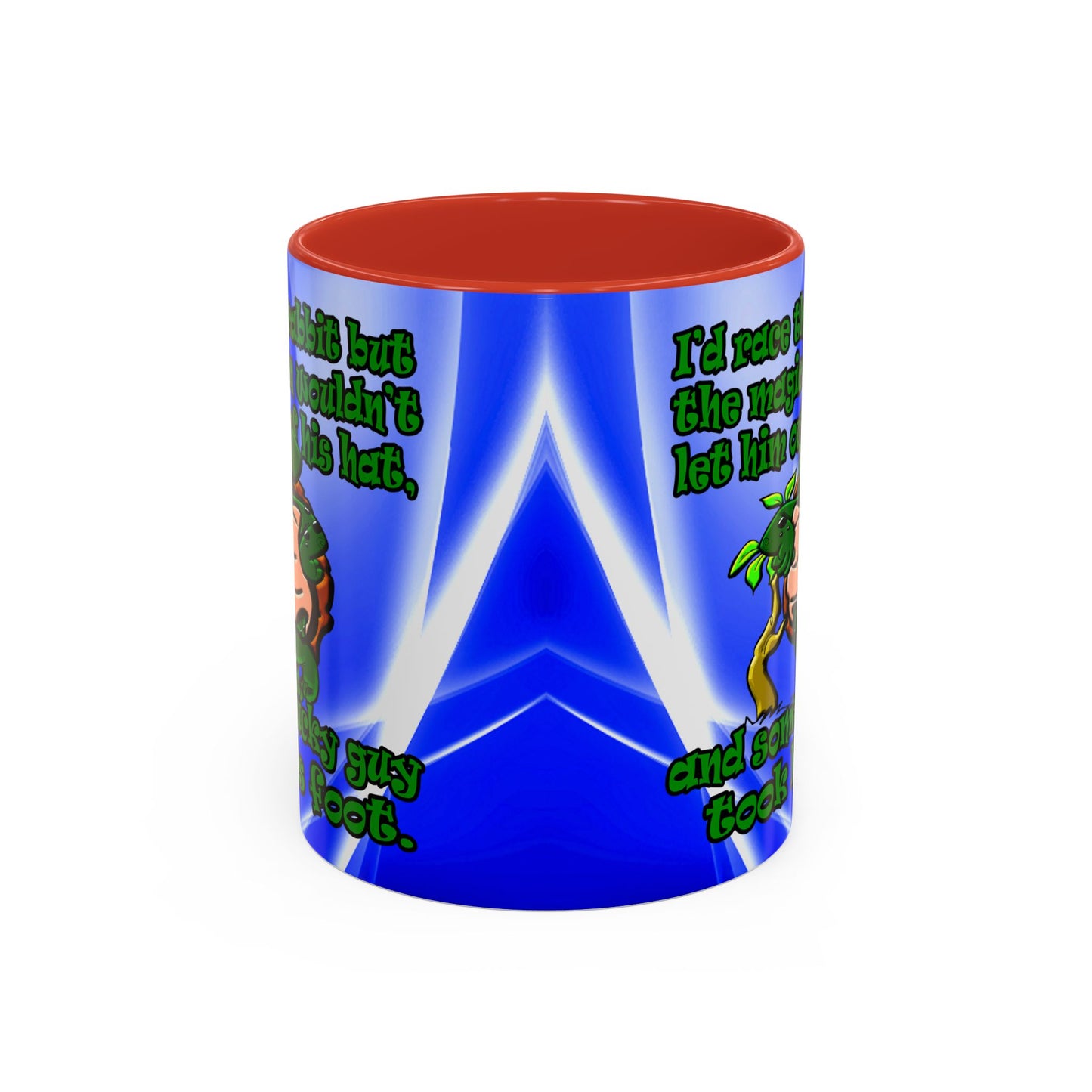 turtle race - Accent Mug (blue-white wave)