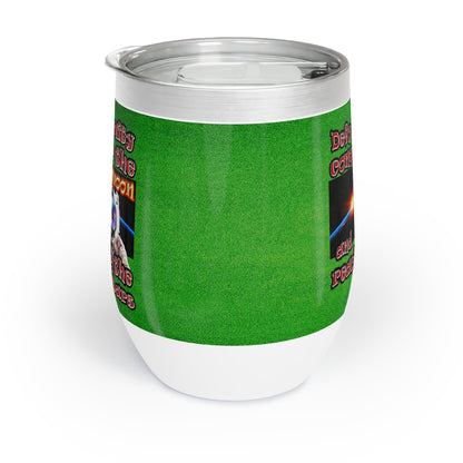 defy conquer reach - Chill Wine Tumbler (green turf)