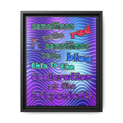 declaration of the independents - framed canvas art (purple wave)