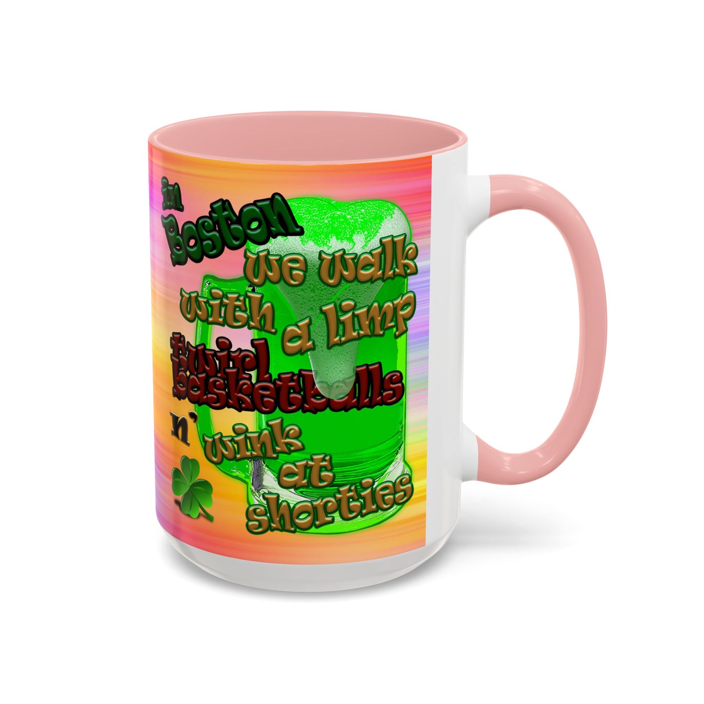 celtics logo - Accent Mug (color blur)