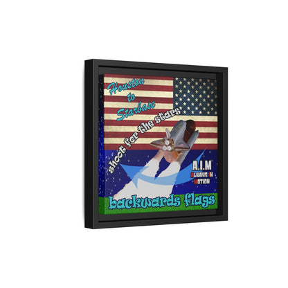 shoot for the stars - framed canvas art ('snoops' background)