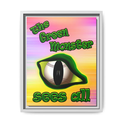 green monster - framed canvas art (color blur)