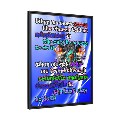 doggystyle - framed canvas art (blue-white wave)
