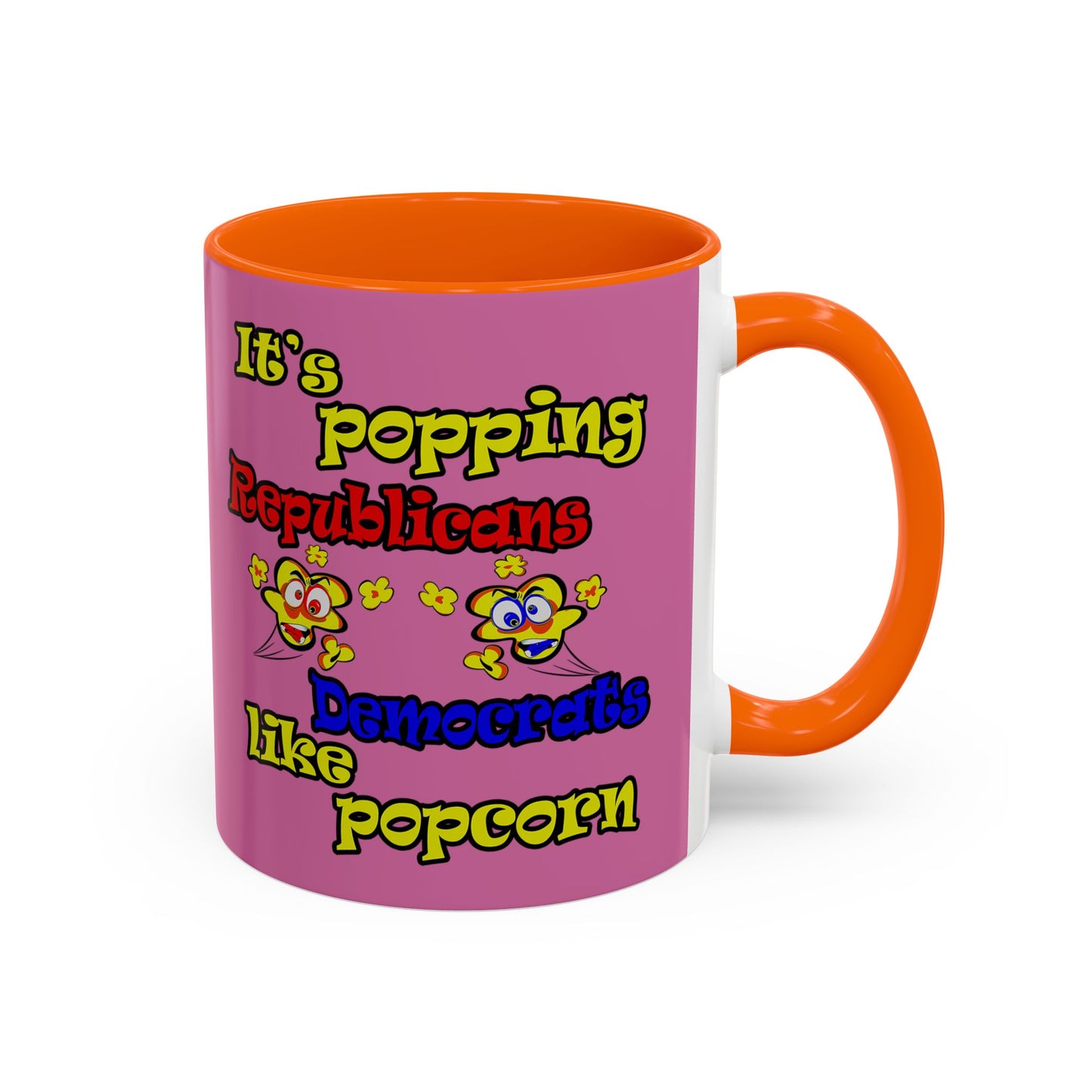popping like popcorn - Accent Mug (light pink)