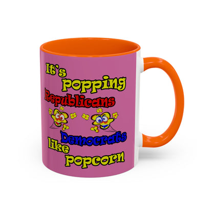 popping like popcorn - Accent Mug (light pink)