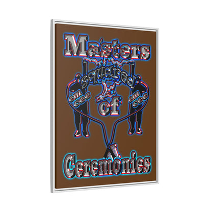 em cee squared - framed canvas art (brown)