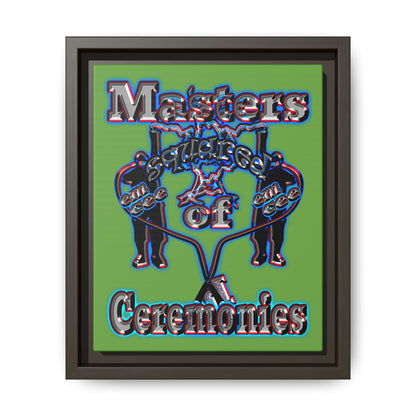 em cee squared - framed canvas art (green)