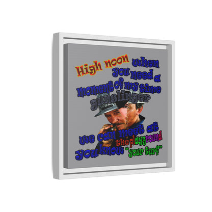 high noon - framed canvas art (grey)