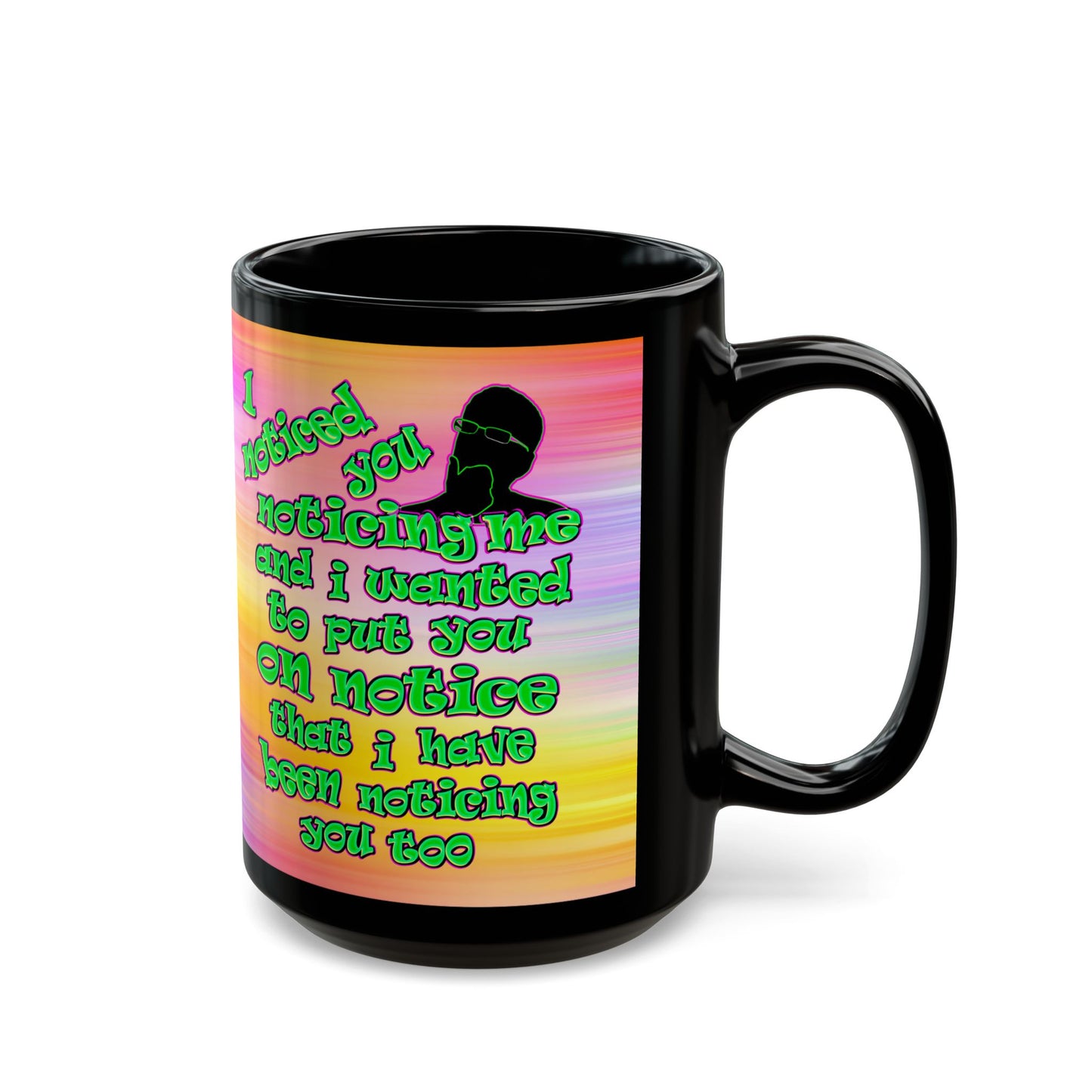 noticed you noticing - Black Mug (color blur)