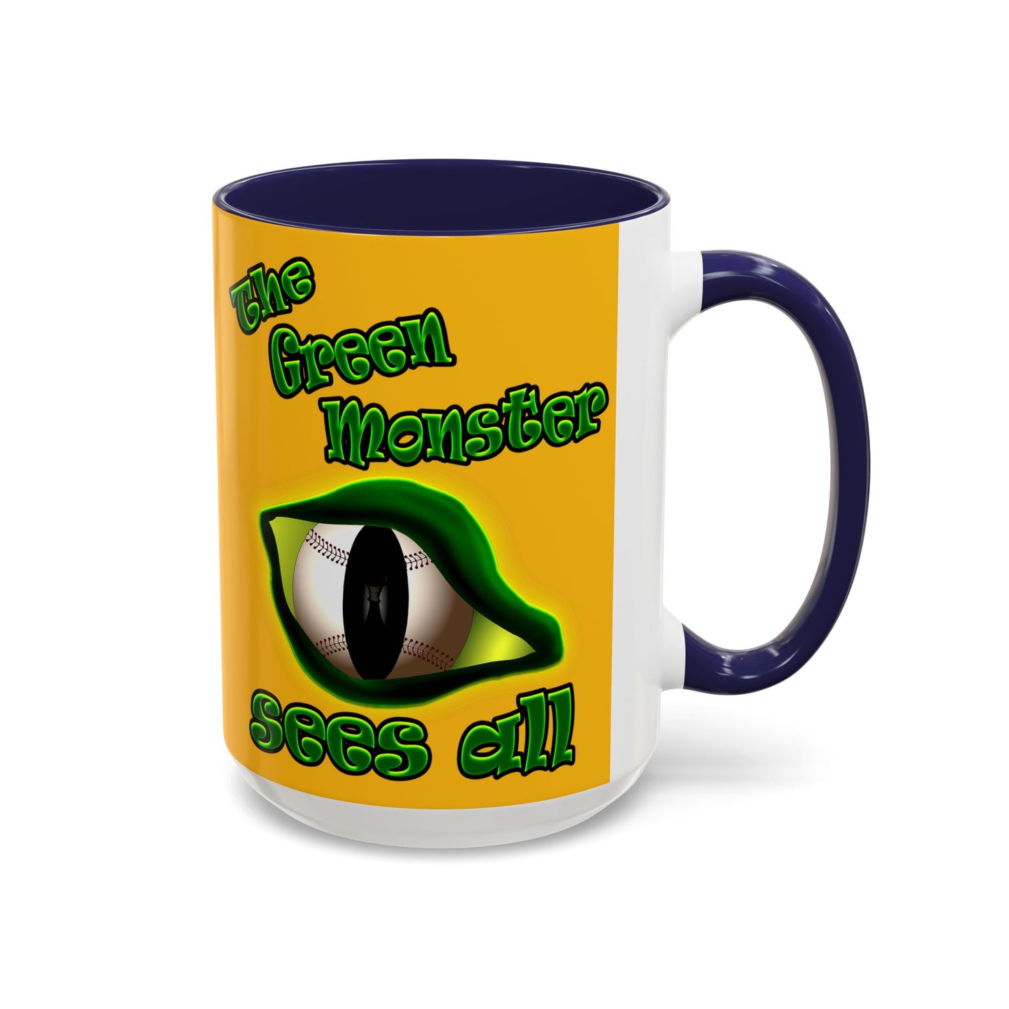 green monster - Accent Mug (yellow)