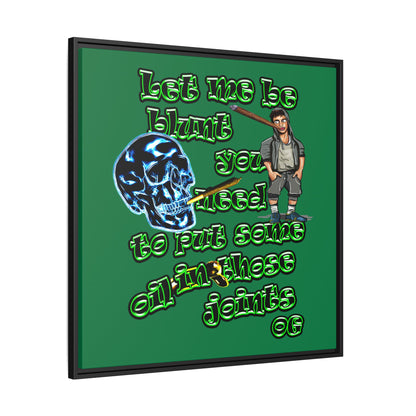 og - framed canvas art (dark green)