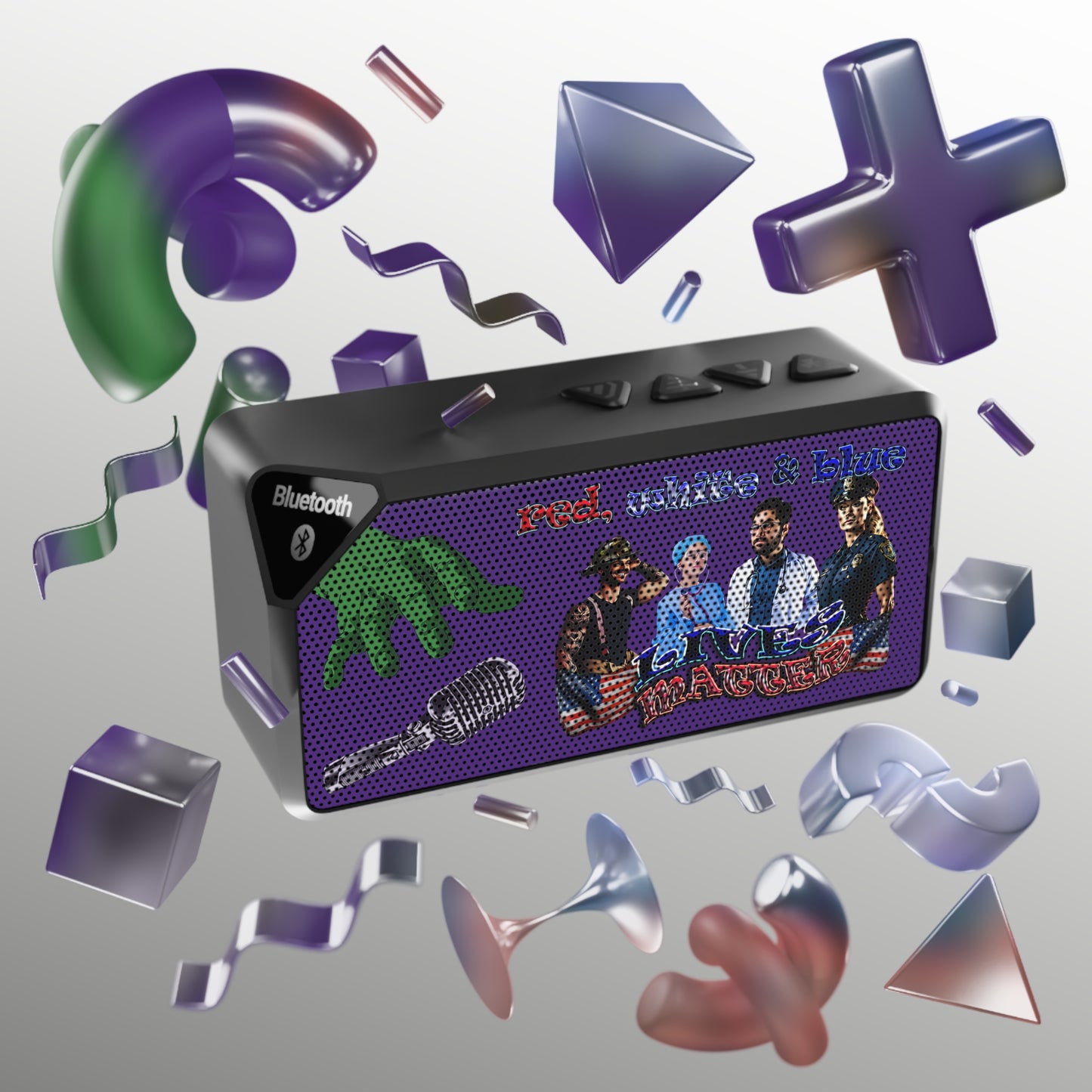rw&b lives matter - Jabba Bluetooth Speaker (purple)