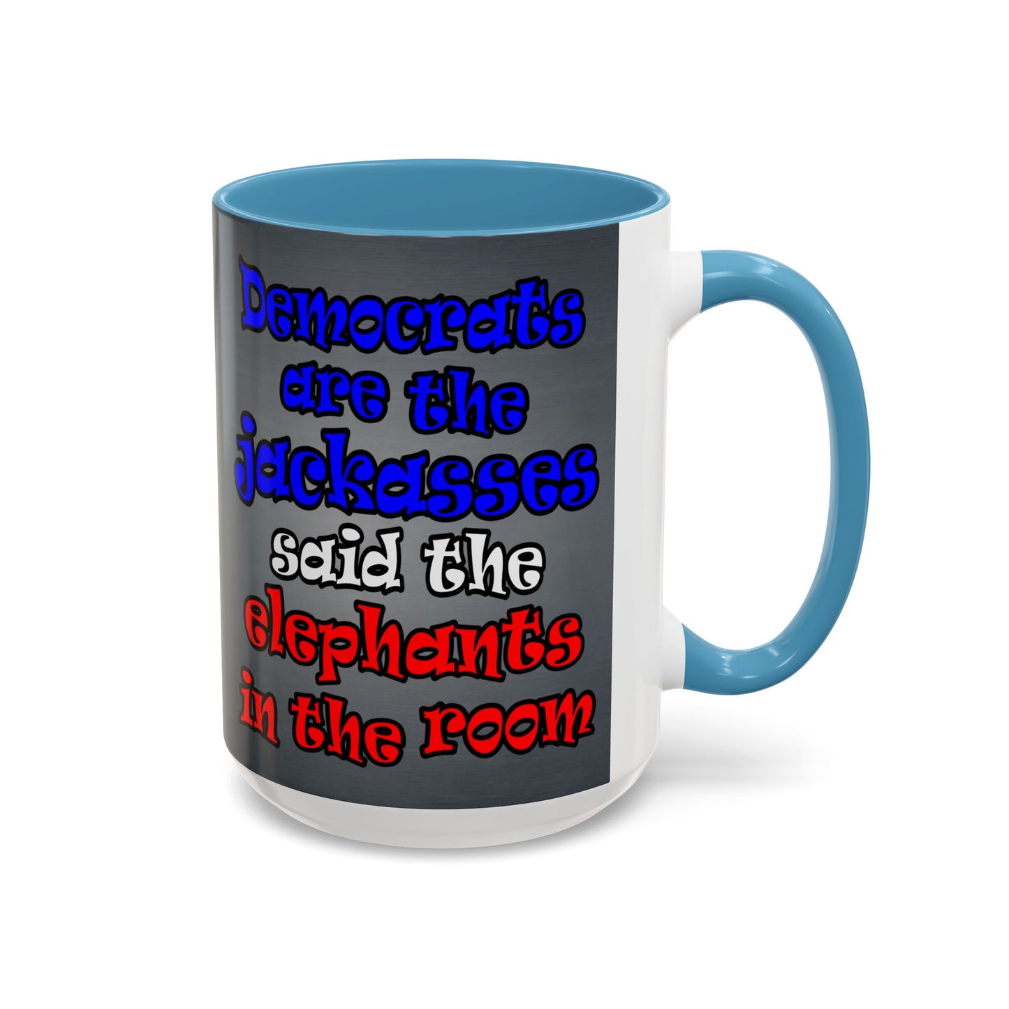 donkeys and elephants - Accent Mug (grey-light grey)