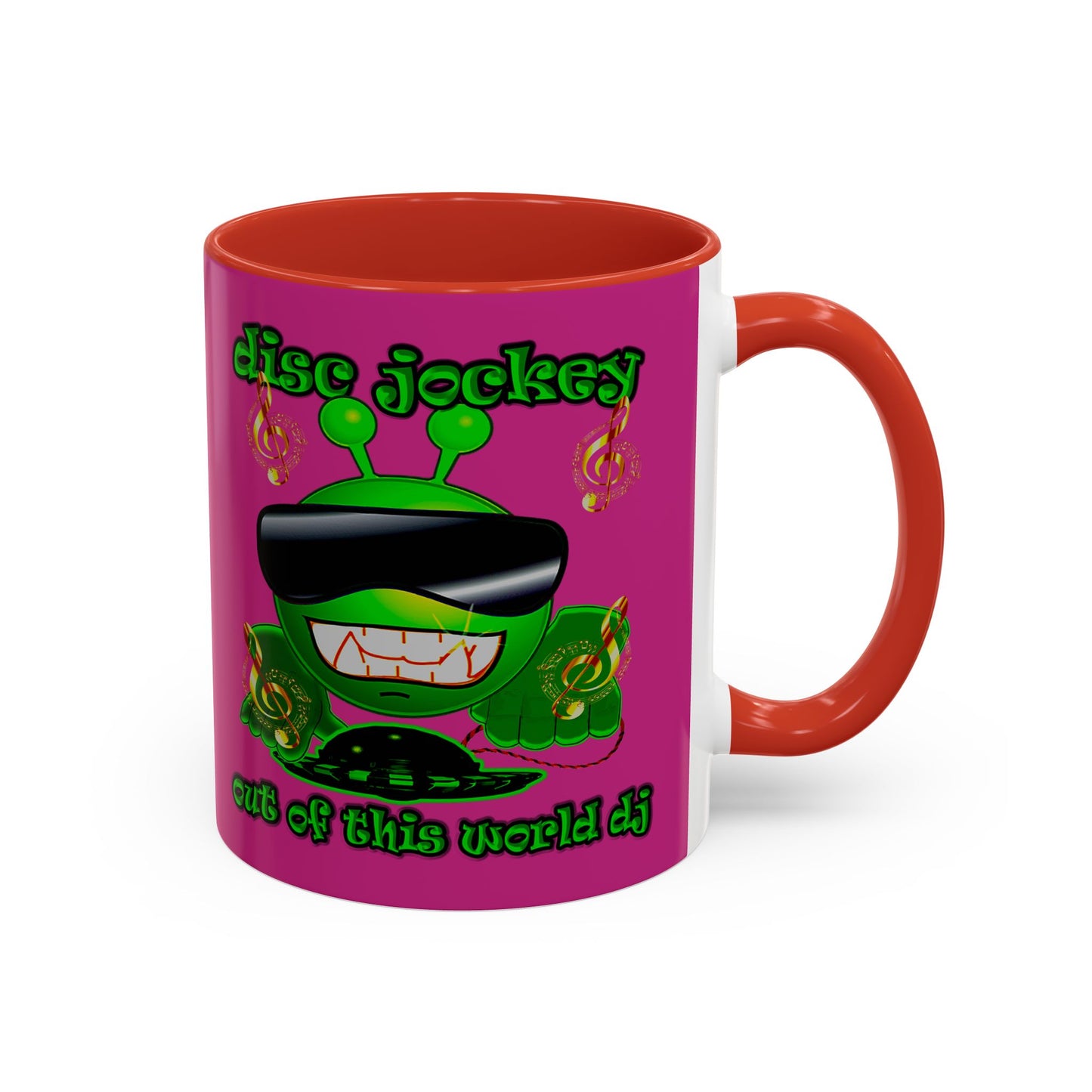 disc jockey - Accent Mug (pink)