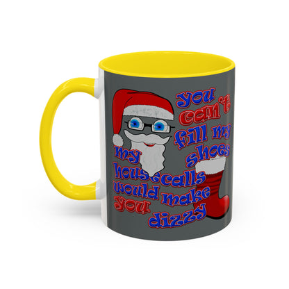 santa's shoes - Accent Mug (dark grey)