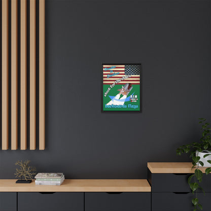 shoot for the stars - framed canvas art (dark green)