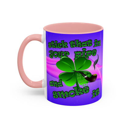 celtics logo - Accent Mug (purple-pink wave)