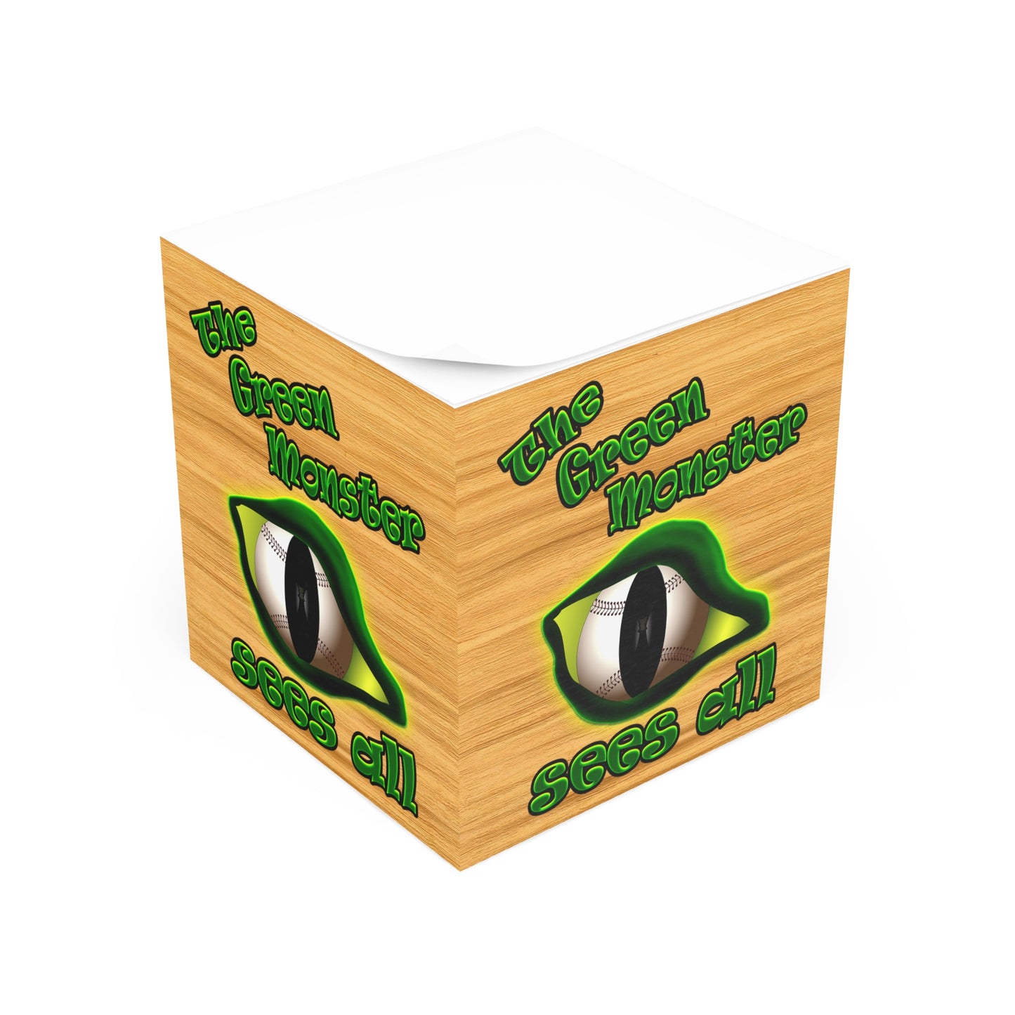 green monster - note cube (butterscotch wood finish)