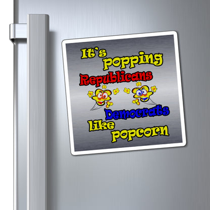 popping like popcorn - Magnets - (brushed nickel)