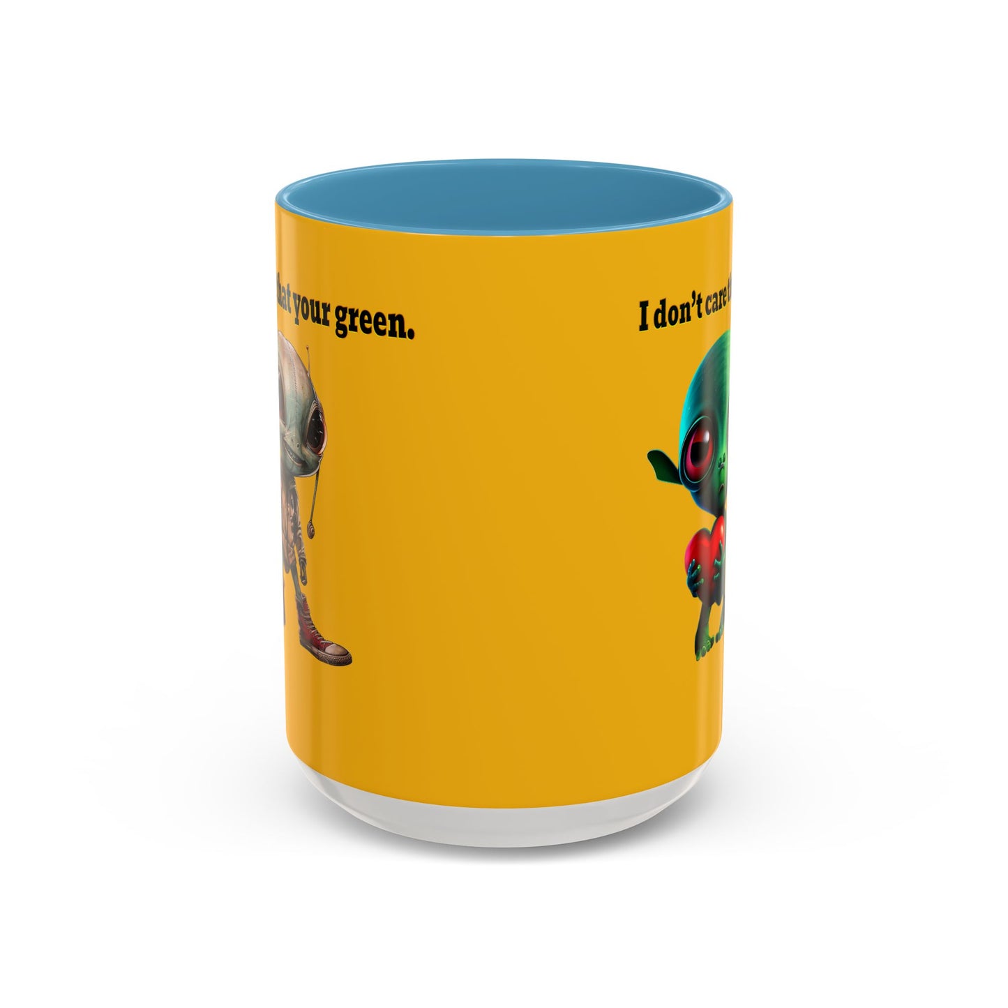 I don't care that your grey - Accent Mug (yellow)