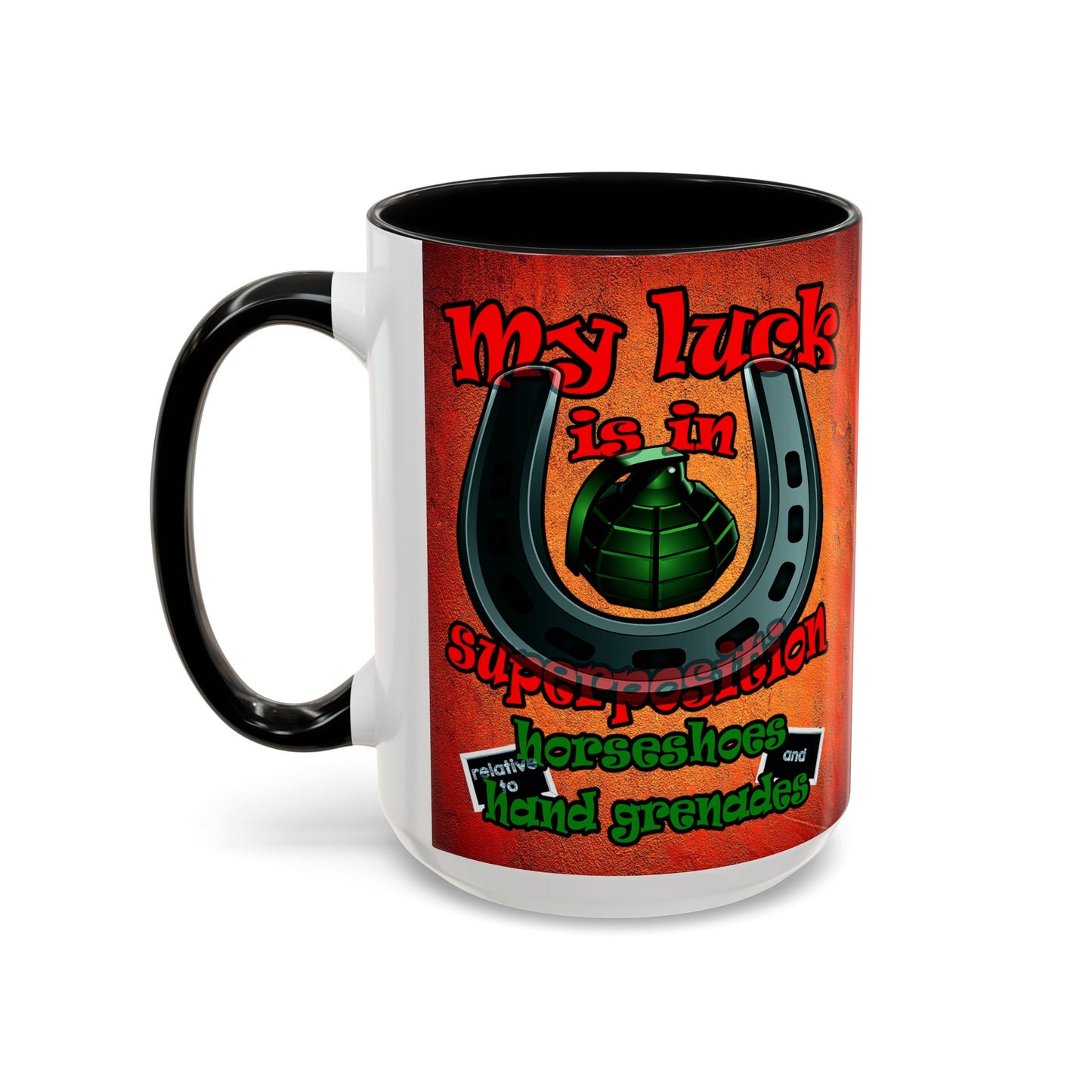 my luck - Accent Mug (burnt orange)