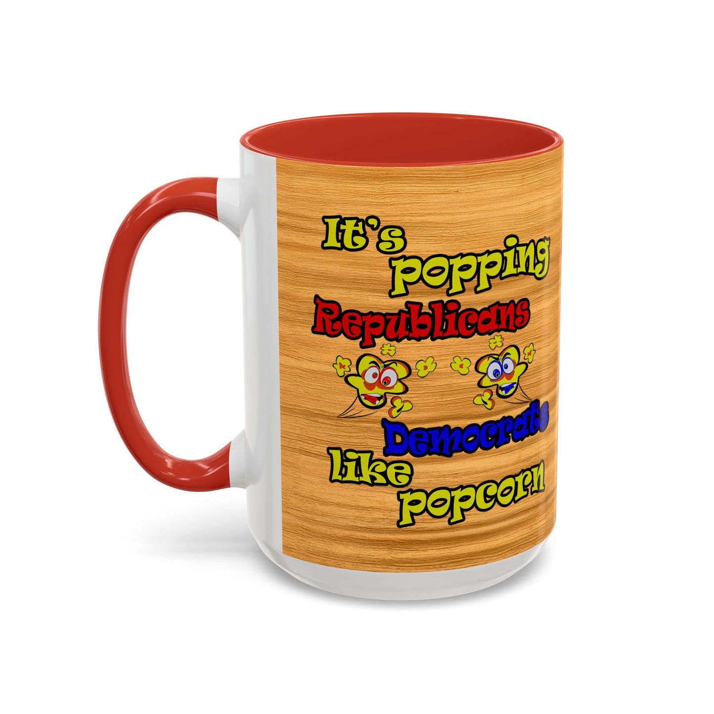 popping like popcorn - Accent Mug (butterscotch wood finish)