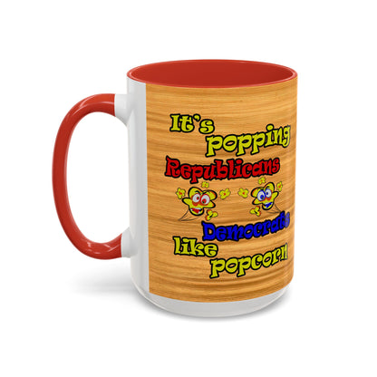 popping like popcorn - Accent Mug (butterscotch wood finish)