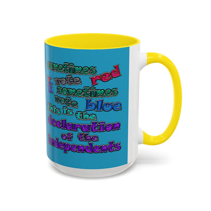 declaration of the independents - Accent Mug (turquoise)