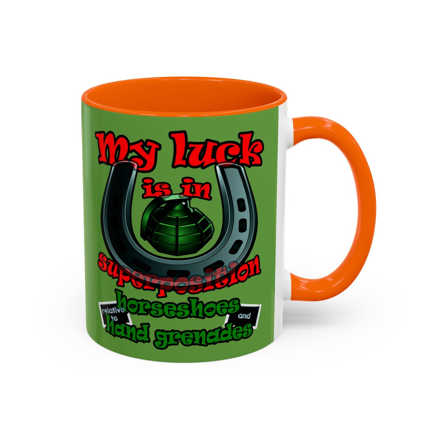 my luck - Accent Mug (green)