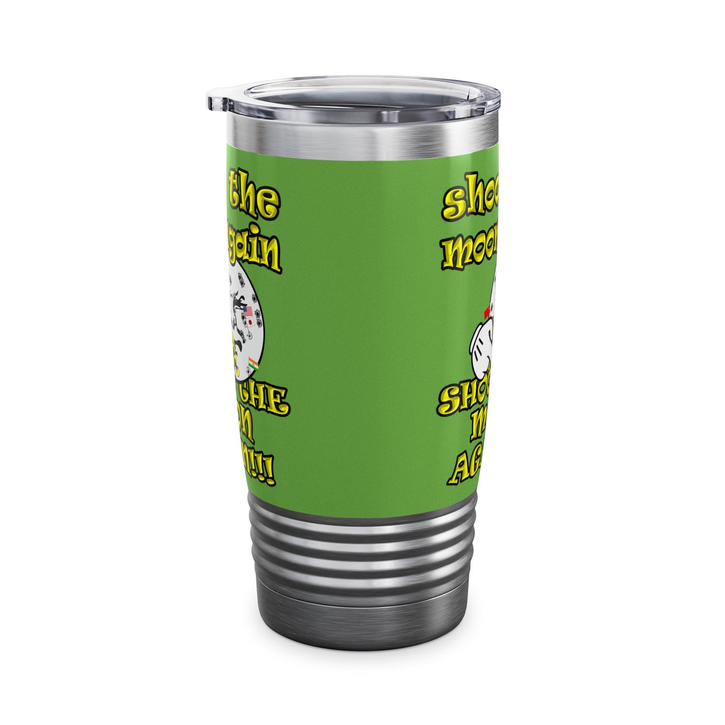 shoot the moon again - Ringneck Tumbler, 20oz (green)