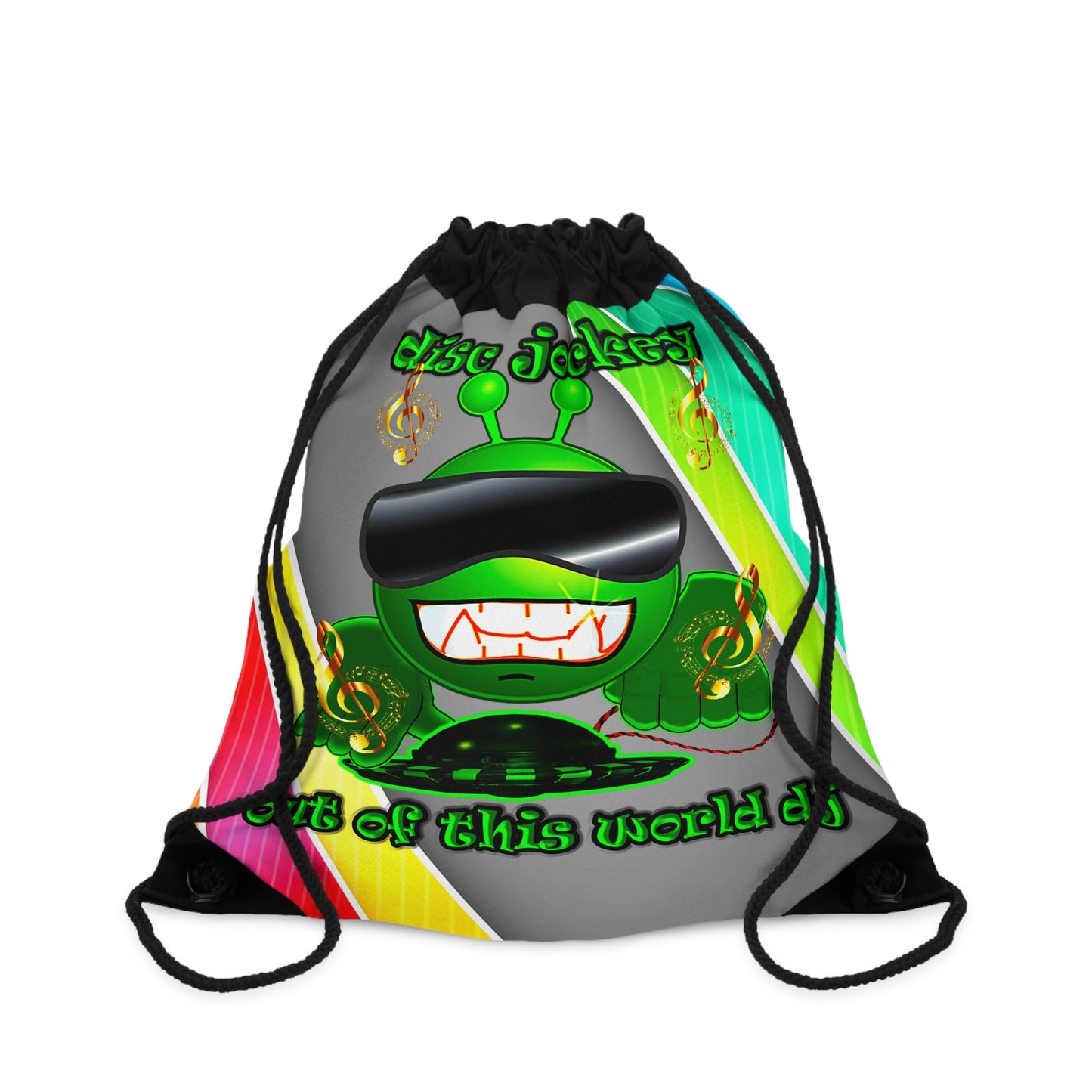disc jockey - Drawstring Bag (rainbow split)