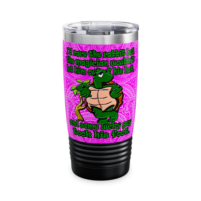 turtle race - Ringneck Tumbler, 20oz (pink swirl)