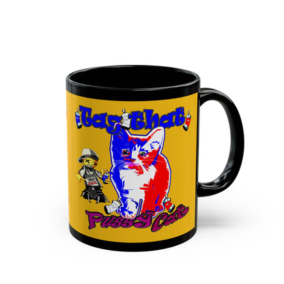 tag that - Black Mug (yellow)