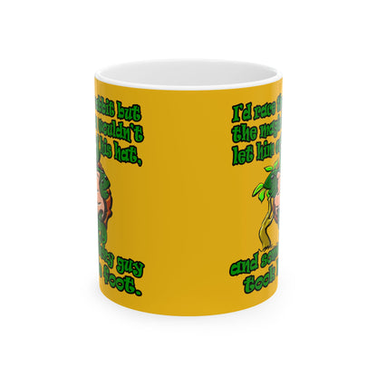 turtle race - White Mug (yellow)