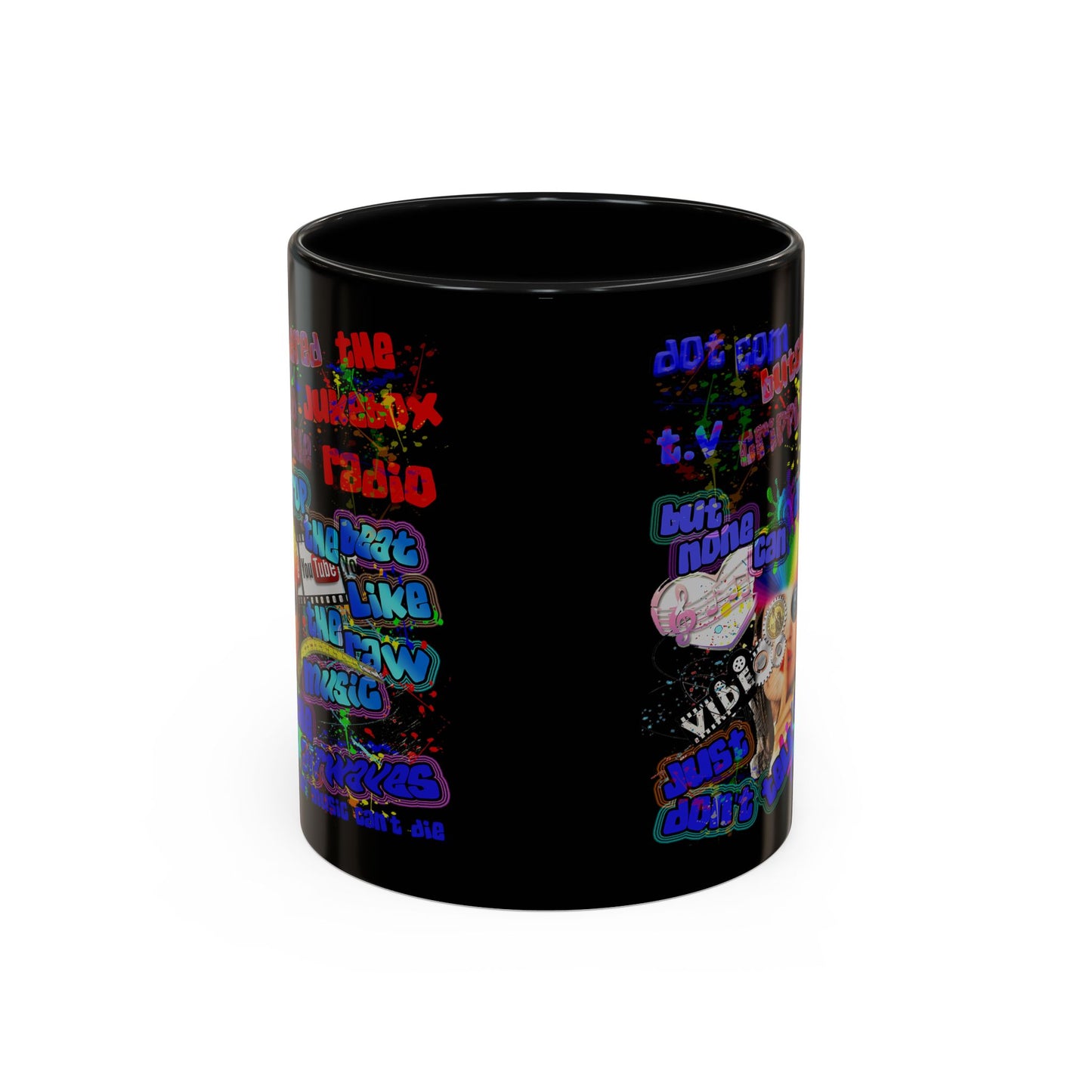 drop the beat - Accent Mug (black)