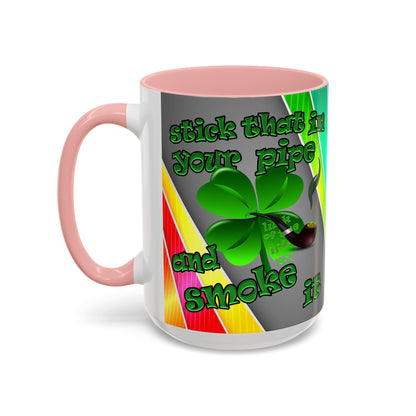 celtics logo - Accent Mug (rainbow split)