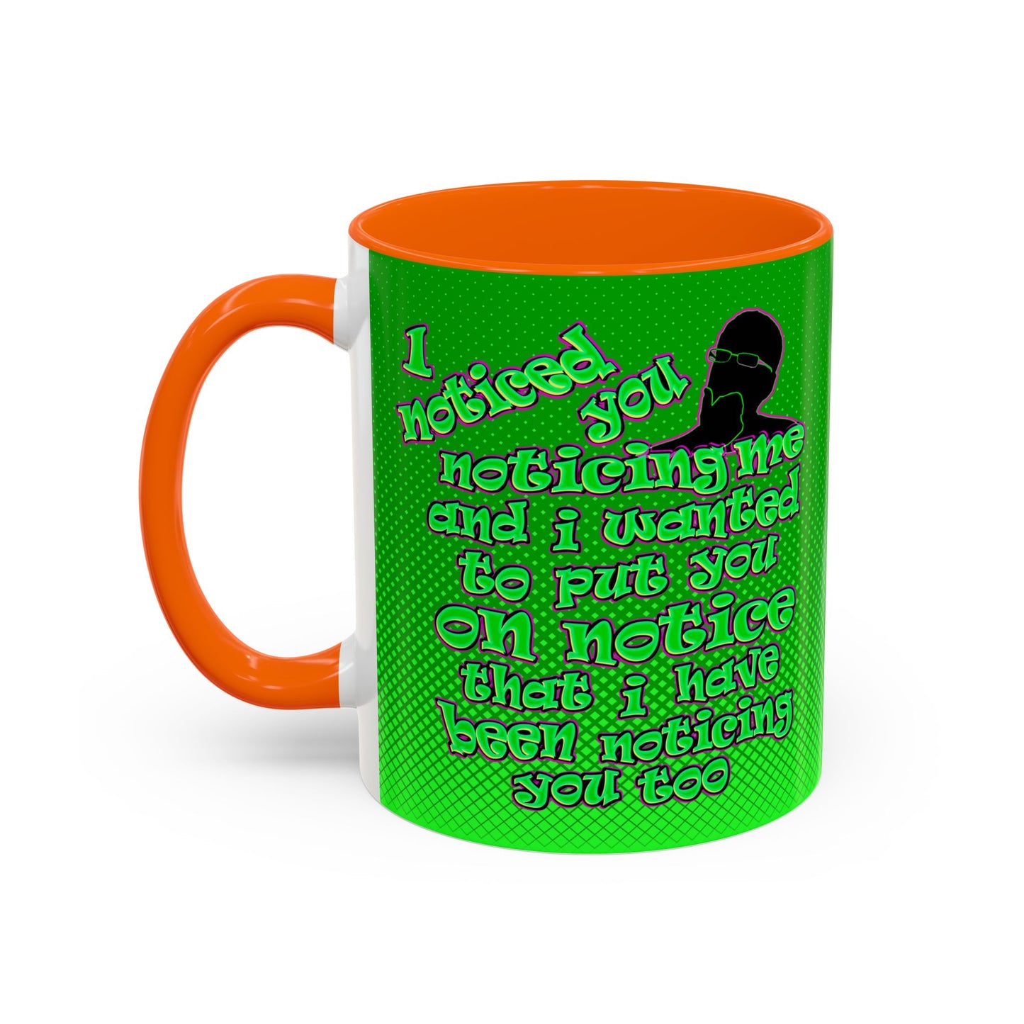 noticed you noticing - Accent Mug (logo green)
