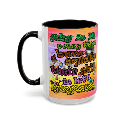 the bum's shit - Accent Mug (color blur)
