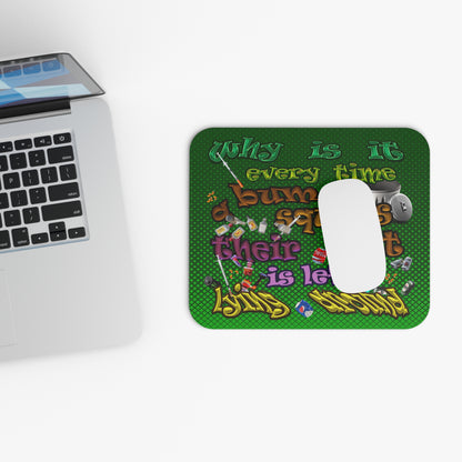 the bum's shit - Mouse Pad (Rectangle) (logo green)