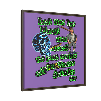 og - framed canvas art (light purple)
