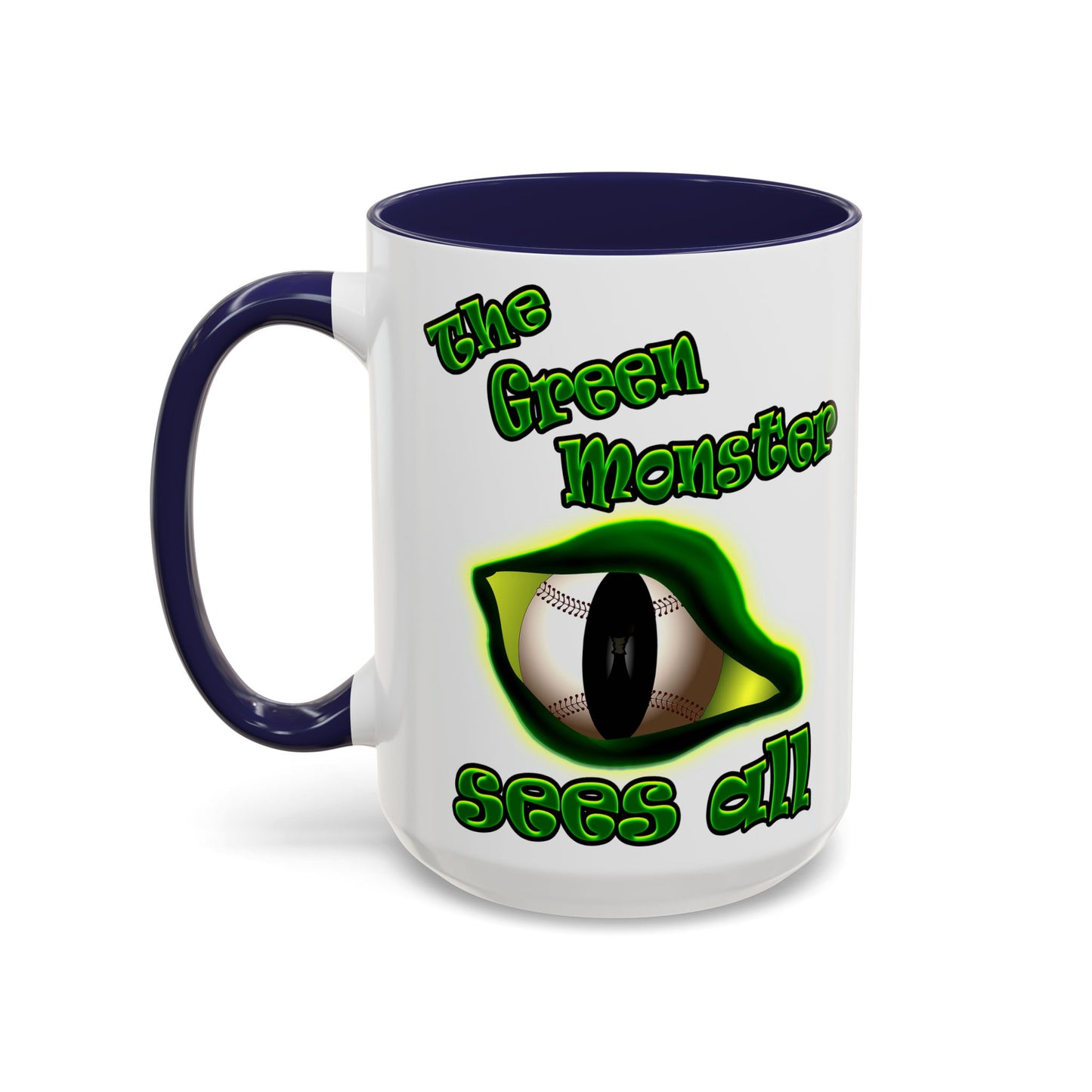 green monster - Accent Mug (white)