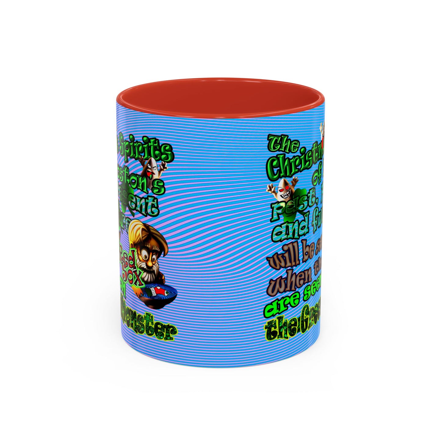 christmas spirits of boston - Accent Mug (light blue-purple wave)