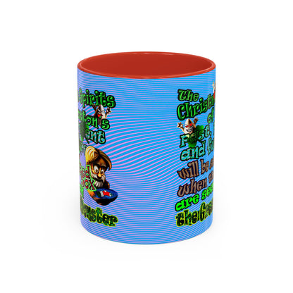christmas spirits of boston - Accent Mug (light blue-purple wave)