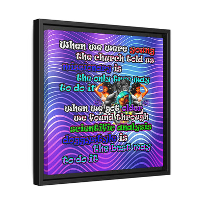 doggystyle - framed canvas art (purple wave)