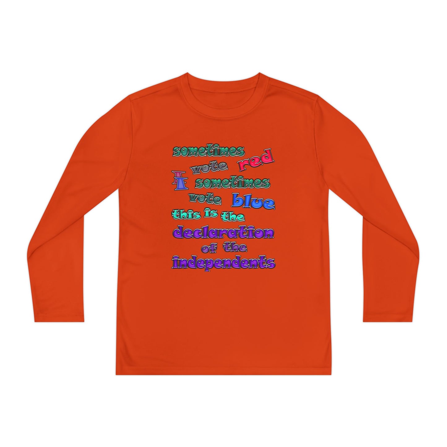 declaration of the independents - Youth Long Sleeve Competitor Tee