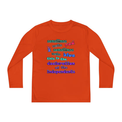 declaration of the independents - Youth Long Sleeve Competitor Tee